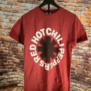 Red Hot Chili Peppers Asterisk Logo Band T Shirt Red Bay Island Sportswear M